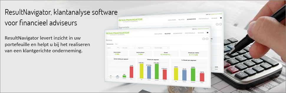 ResultNavigator, klantanalyse software voor financieel adviseurs